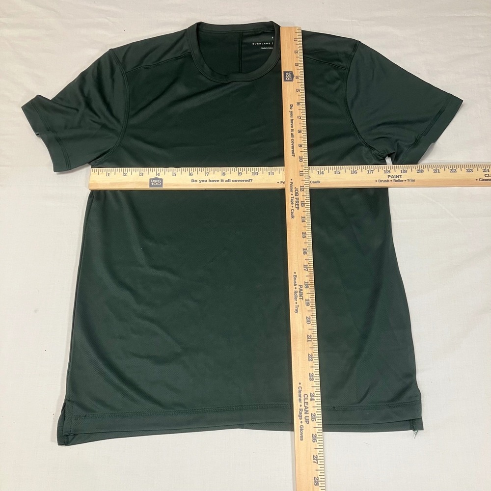 Everlane Mens Re-Play Performance Tee Forest Green Short Sleeve Crew Neck Medium - Picture 4 of 5